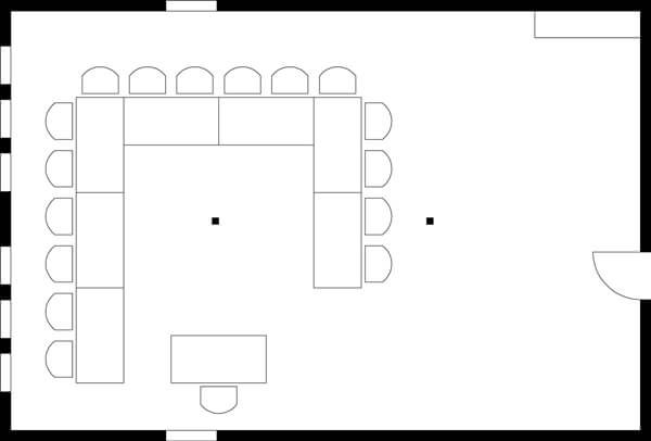 floor plan of the small clubhouse